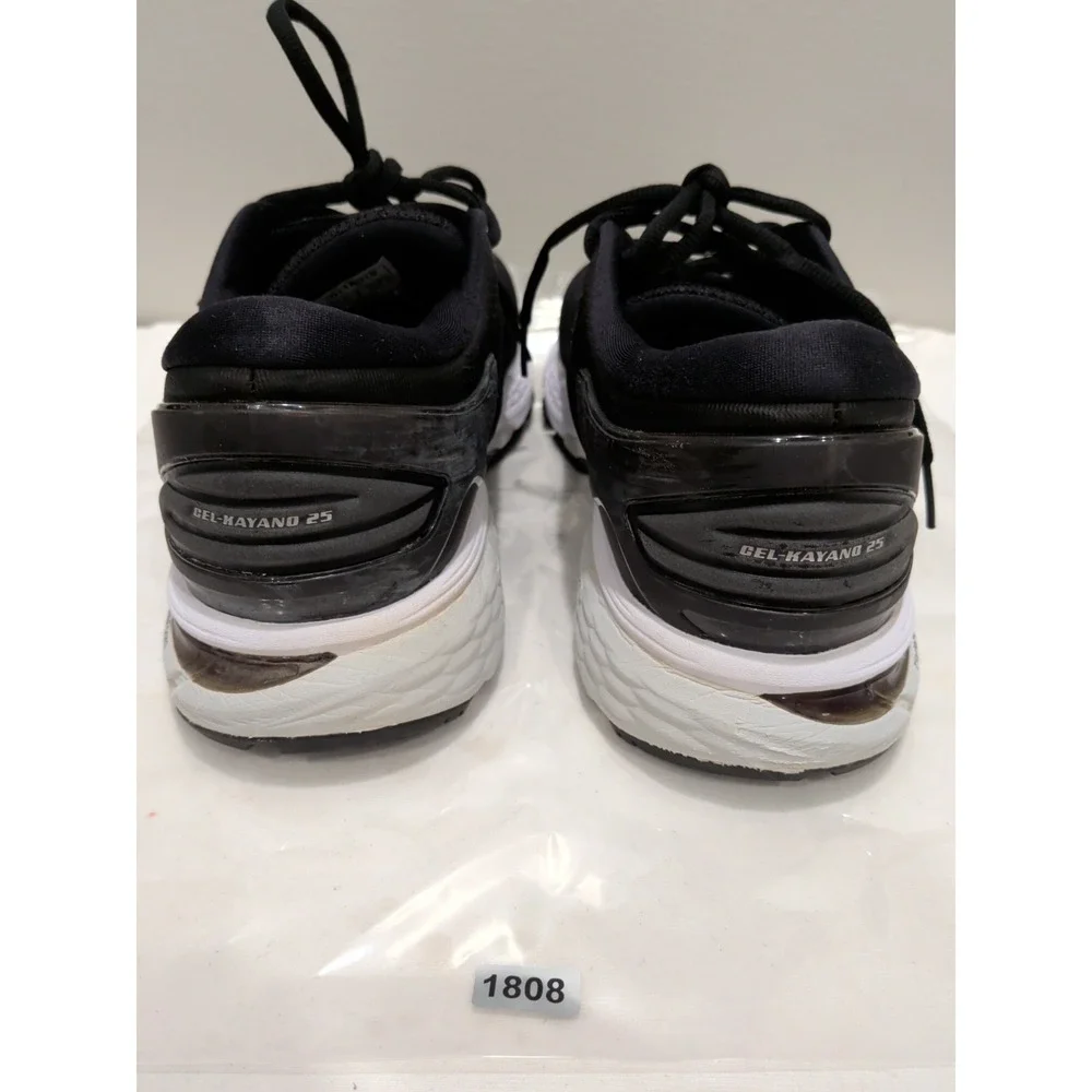 ASICS Gel-Kayano 25 Shoes Mens Size 8 Black Running Cushioned Sneakers